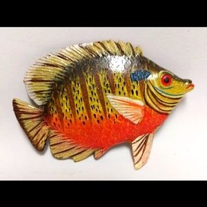 Colorful Vintage Tropical Fish Refrigerator Magnet